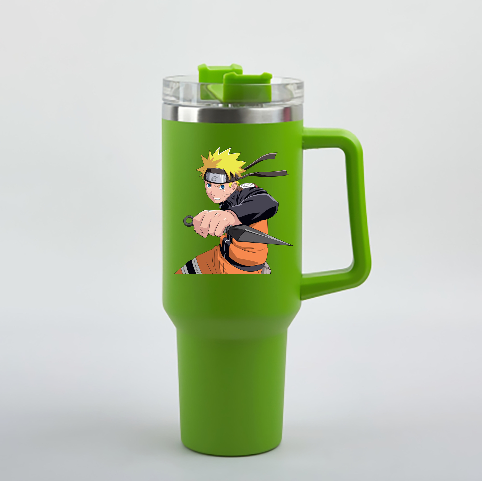 （画像用） NARUTO -ナルト- うずまき ナルト Uzumaki Naruto 1200mL車用タンブラー - クリスタルステッカー（プラスチックストロー付き）